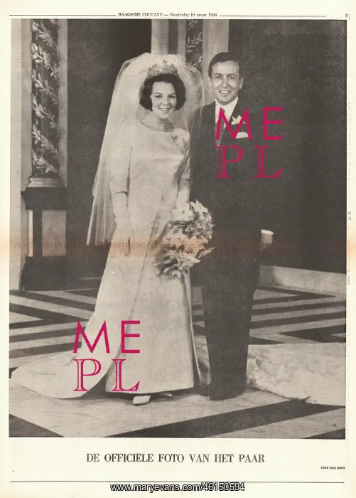 : 1966 Haagsche Courant Wedding of Princess Beatrix : 1966 Haagsche Courant Wedding of Princess Beatrix
