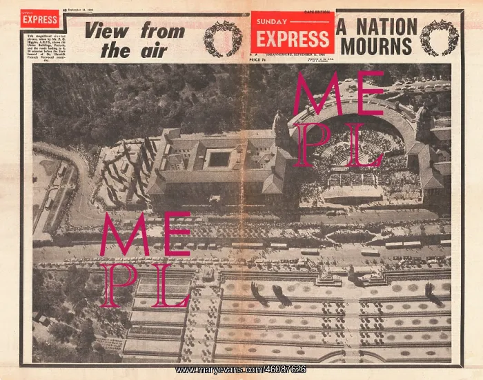 : 1966 Sunday Express Funeral of Dr Verwoerd : 1966 Sunday Express Funeral of Dr Verwoerd