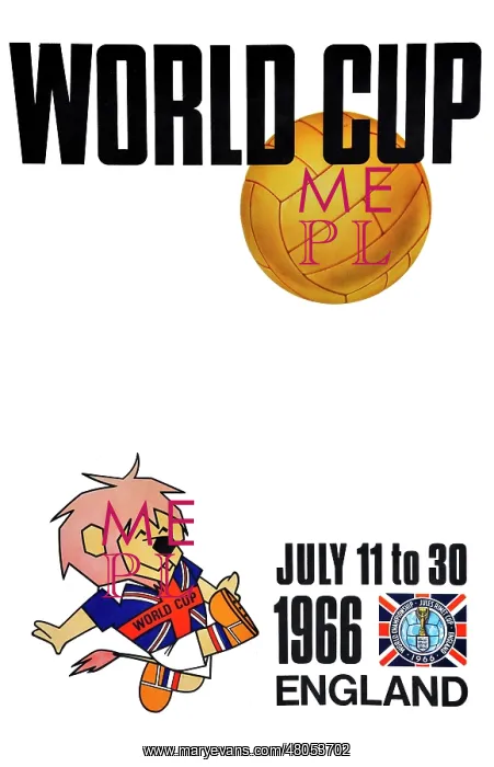 : 1966 World Cup Poster : 1966 World Cup Poster