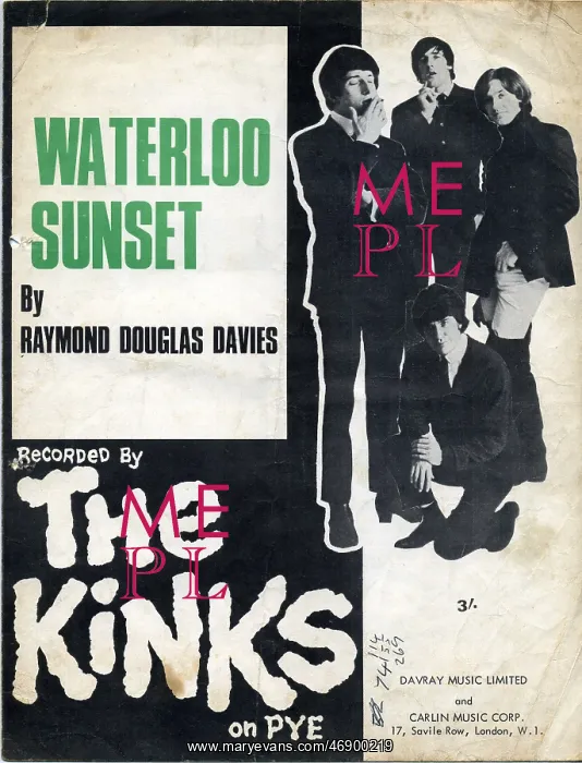 : 1967, sheet music, pop style, The Kinks, Waterloo Sunset : 1967, sheet music, pop style, The Kinks, Waterloo Sunset