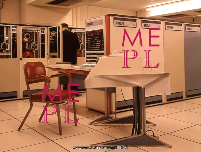  : 1970s 1960s Computer Room Man