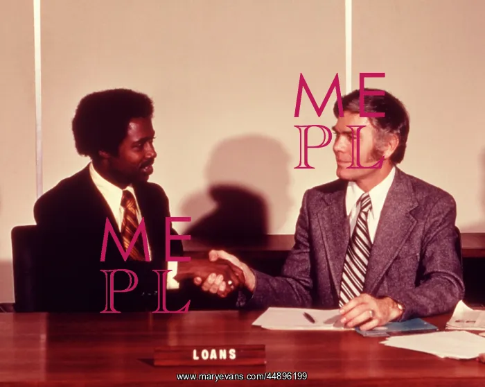  : 1970s African-American Man Shaking