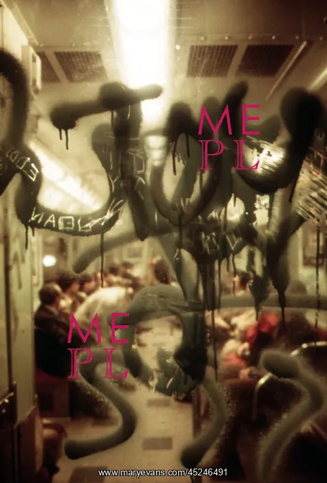 : 1970s America - Graffiti on a subway car : 1970s America - Graffiti on a subway car