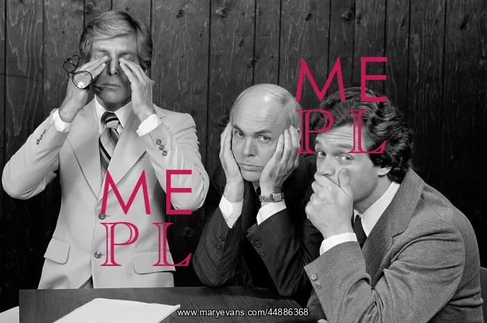 : 1970s Committee Of Three Businessmen : 1970s Committee Of Three Businessmen