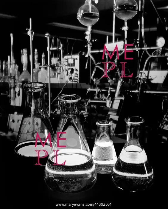 : 1970s Lab Shot With Beakers On : 1970s Lab Shot With Beakers On