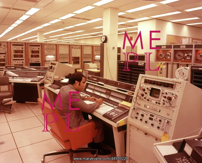 : 1970s Latino Man Working Computer Control Board Computers : 1970s Latino Man Working Computer Control Board Computers