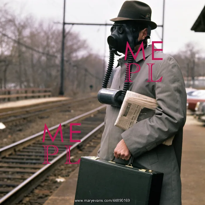  : 1970s Man Commuter Waiting For
