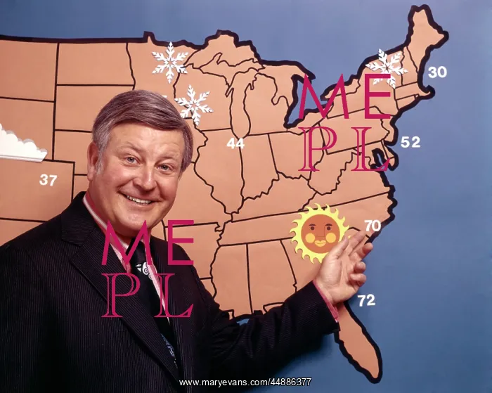 : 1970s Meteorologist In Front Of : 1970s Meteorologist In Front Of