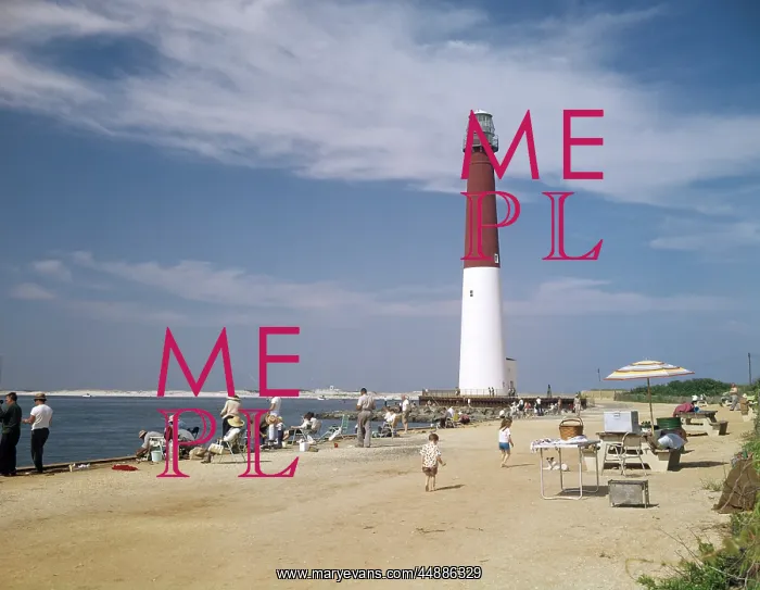 : 1970s Retro Barnegat Lighthouse : 1970s Retro Barnegat Lighthouse