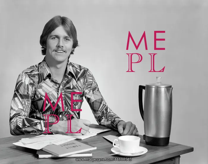 : 1970s Smiling Portrait Male With : 1970s Smiling Portrait Male With