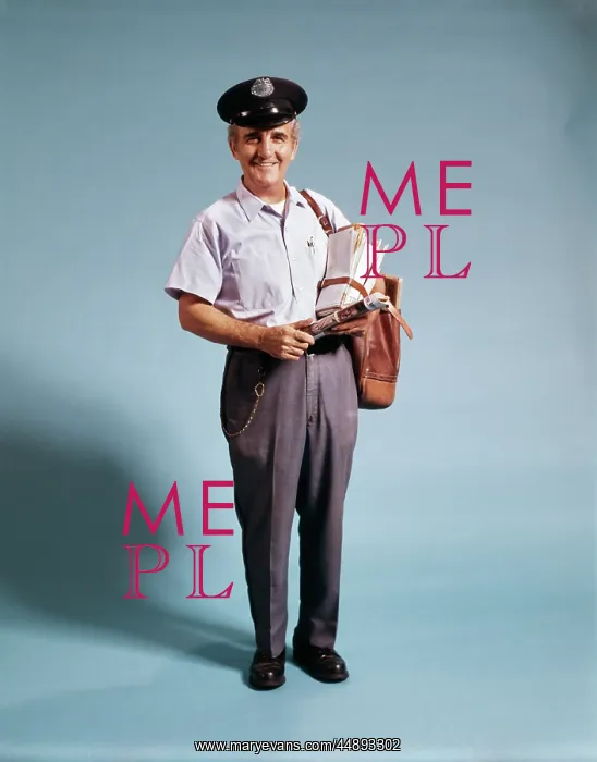 : 1970s Standing Full Length Portrait Of Middle Aged Mailman C : 1970s Standing Full Length Portrait Of Middle Aged Mailman C