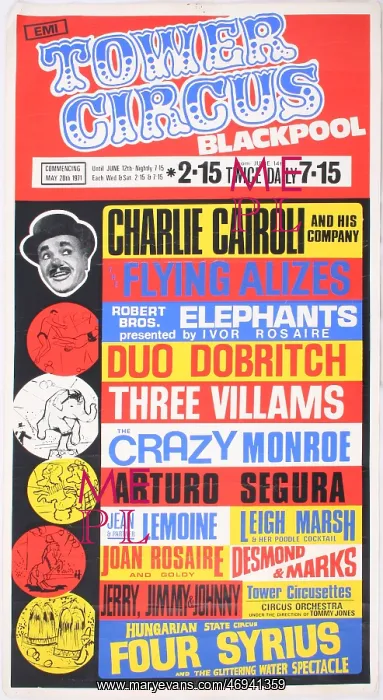 : 1971, advert, playbill, Tower Bllroom, Blackpool : 1971, advert, playbill, Tower Bllroom, Blackpool