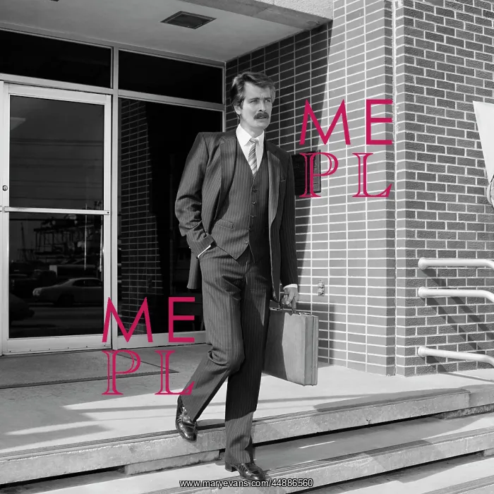 : 1980s Businessman In Pinstripe : 1980s Businessman In Pinstripe