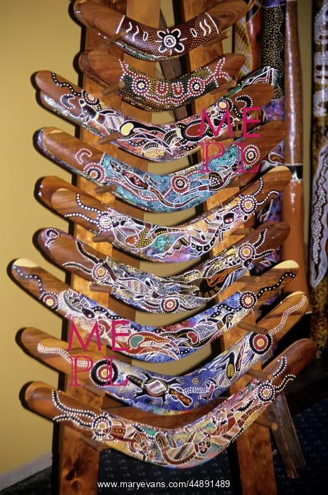 : 1990s CAIRNS, AUSTRALIA 9 BOOMERANGS DECORATED : 1990s CAIRNS, AUSTRALIA 9 BOOMERANGS DECORATED