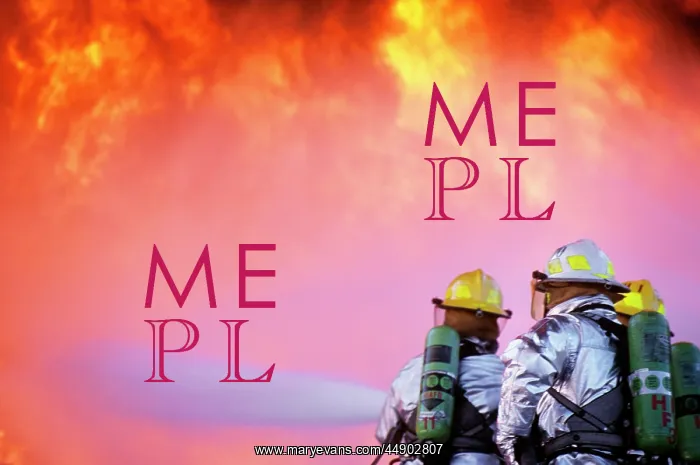 : 1990s firefighters training at fire pit : 1990s firefighters training at fire pit