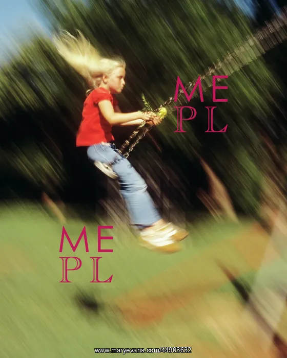 : 1990s GIRL ON SWING BLURRED ACTION : 1990s GIRL ON SWING BLURRED ACTION