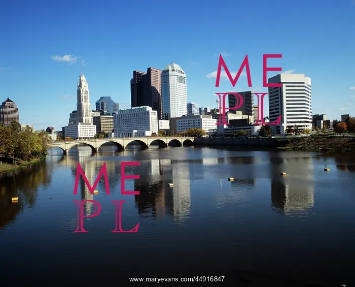  : 1990s SKYLINE ALONG THE SCIOTO RIVER COLUMBUS