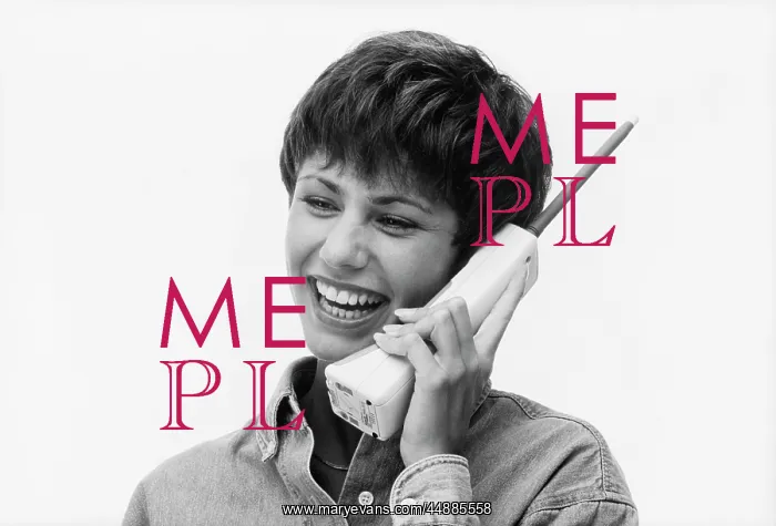  : 1990s Smiling Woman Talking On
