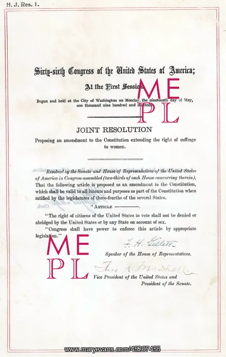 : 19th Amendment to the U.S. Constitution: ? : 19th Amendment to the U.S. Constitution: ?
