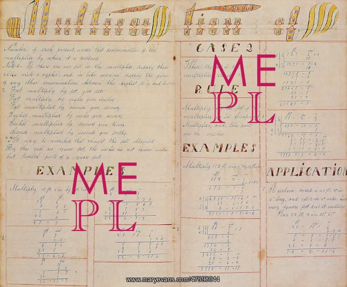 : 19th Century Amish Math Book : 19th Century Amish Math Book