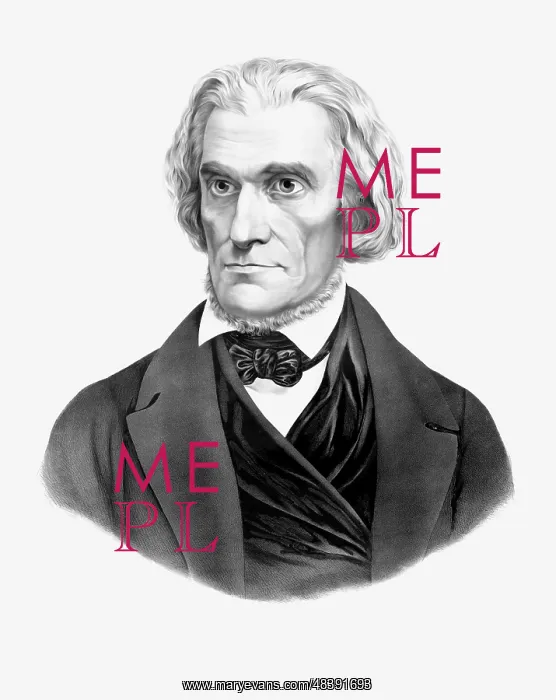 : 19th century lithograph of John C. Calhoun, a : 19th century lithograph of John C. Calhoun, a