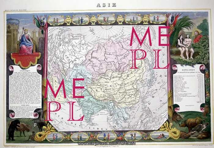  : 19th century Map of Asia