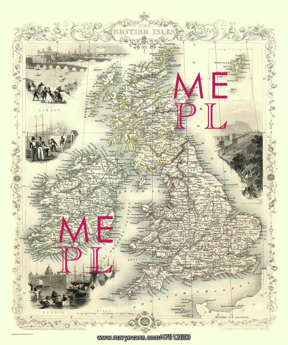 : 19th Century map of Great Britain : 19th Century map of Great Britain