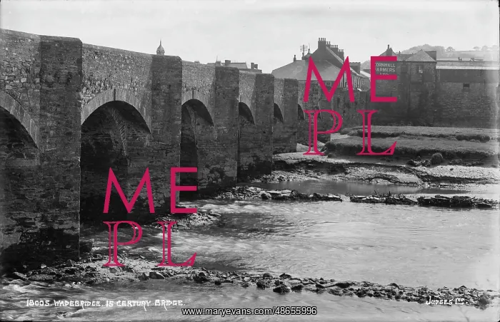 : 19th Century Wadebridge Bridge : 19th Century Wadebridge Bridge