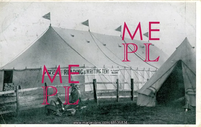 : 1st Middlesex Regiment - YMCA Reading & Writing Tent, Worthi : 1st Middlesex Regiment - YMCA Reading & Writing Tent, Worthi