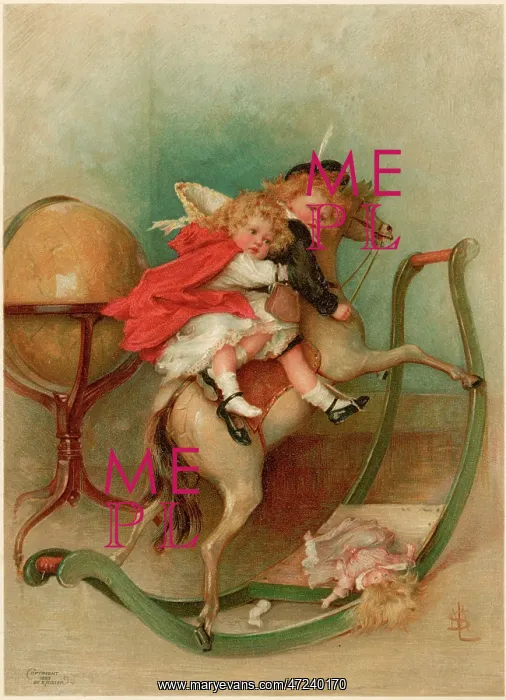  : 2 KIDS ON ROCKING HORSE