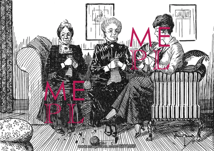 : 2 Plain, 1 Purl, WW1 knitting cartoon : 2 Plain, 1 Purl, WW1 knitting cartoon