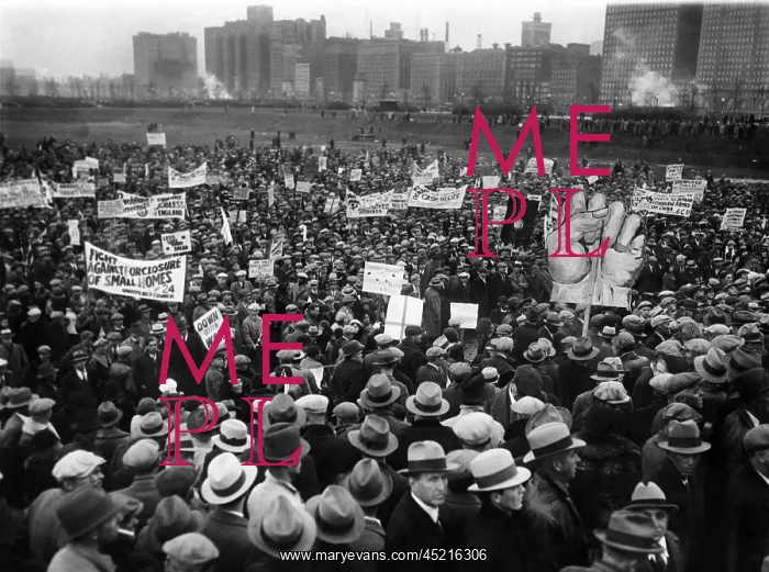: 20, 000 unemployed demonstrate in Chicago's ? : 20, 000 unemployed demonstrate in Chicago's ?