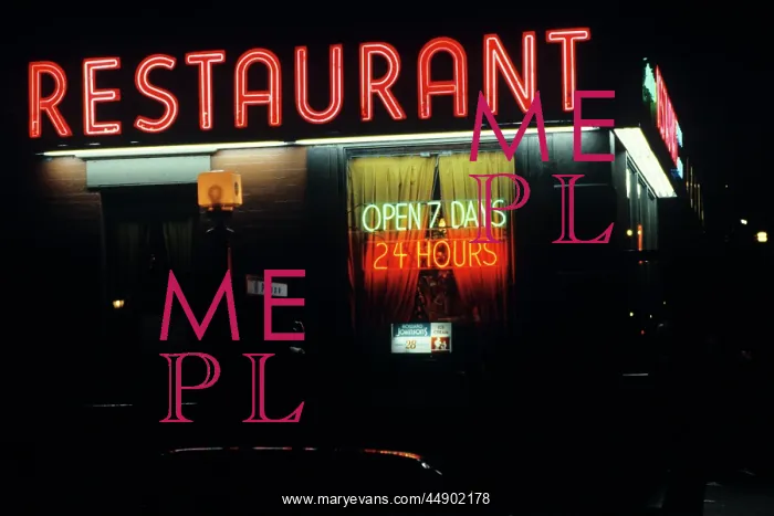 : 2010s neon sign night restaurant open 7 days : 2010s neon sign night restaurant open 7 days