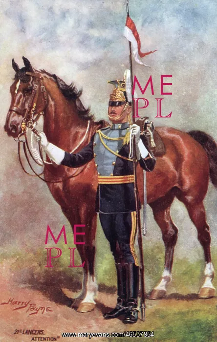 : 21st Lancers - Standing to attention : 21st Lancers - Standing to attention