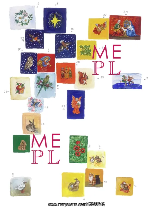 : 24 small pictures for inside of Advent calendar : 24 small pictures for inside of Advent calendar