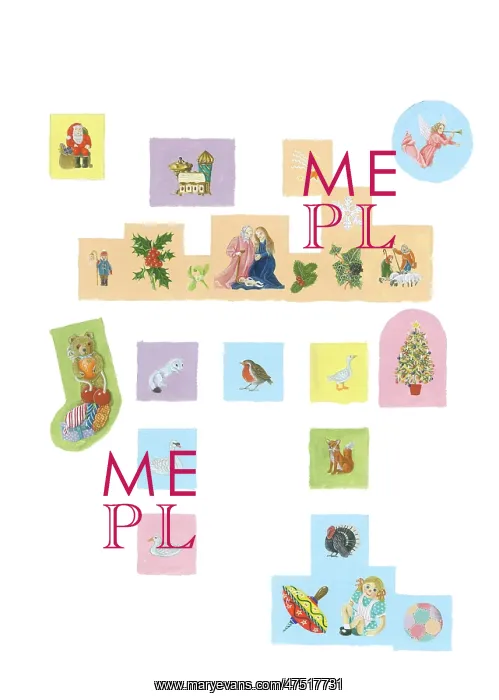 : 24 small pictures for inside of advent calendar : 24 small pictures for inside of advent calendar