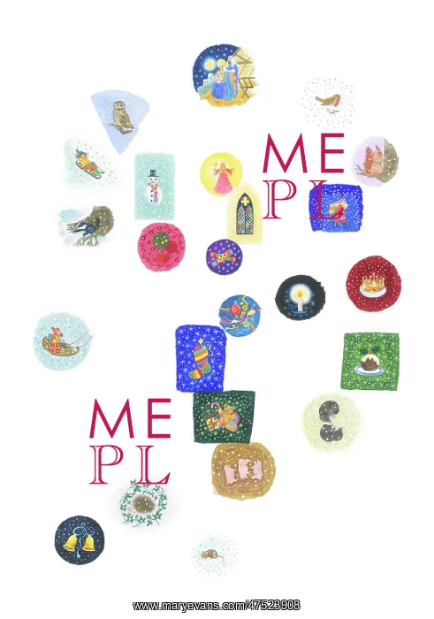 : 24 small pictures for inside of Advent calendar : 24 small pictures for inside of Advent calendar