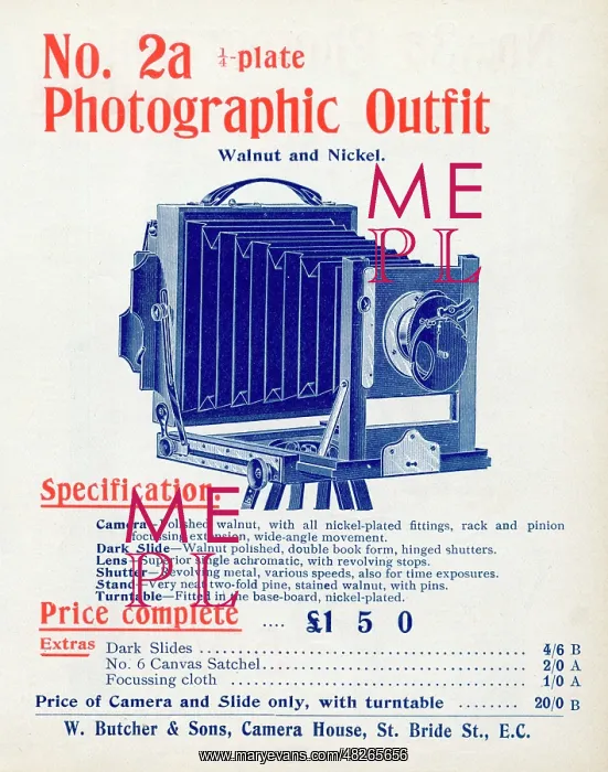  : No 2A Quarter Plate Photographic Camera Outfit