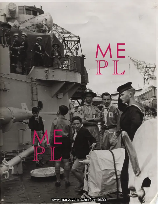  : 2nd and 3rd Gibraltar Scouts visiting HMS Superb