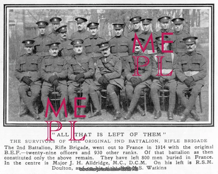 : 2nd Battalion, Rifle Brigade survivors : 2nd Battalion, Rifle Brigade survivors
