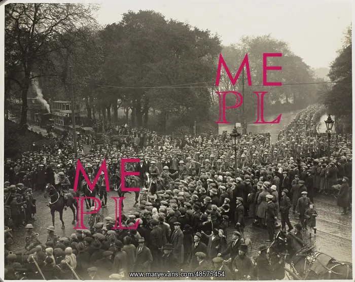 : 2nd Bn en route from the docks during the General Strike : 2nd Bn en route from the docks during the General Strike