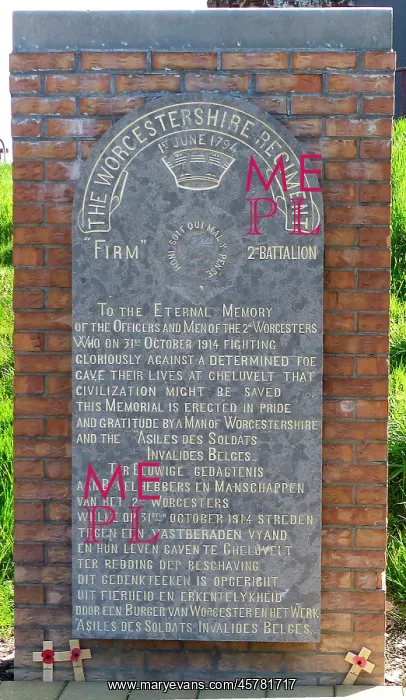 : 2nd Worcesters Memorial, Geluveld Mill : 2nd Worcesters Memorial, Geluveld Mill