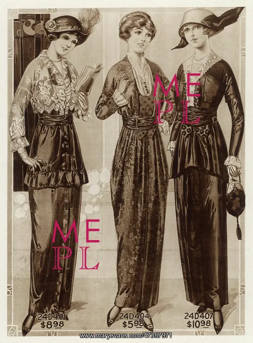 : 3 DRESSES OF 1914 : 3 DRESSES OF 1914