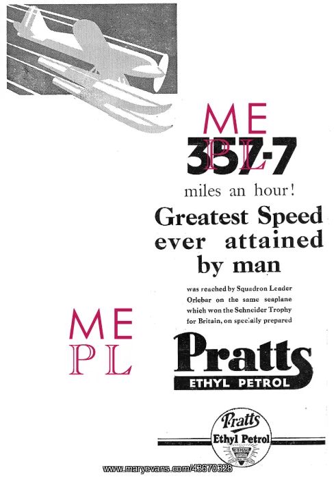: 357 MPH On Pratts Ethyl Petrol : 357 MPH On Pratts Ethyl Petrol