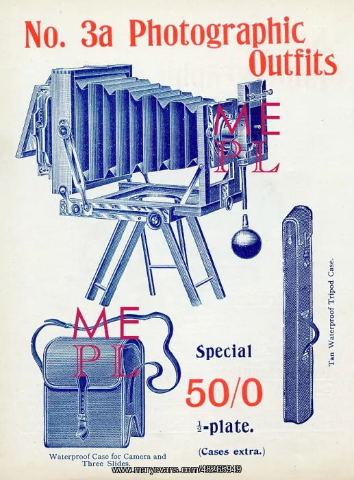  : No 3A Half Plate Photographic Camera Outfit