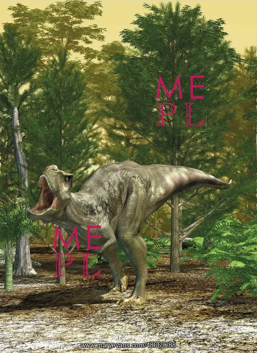 : 3D illustration of a T-rex dinosaur roaring in : 3D illustration of a T-rex dinosaur roaring in