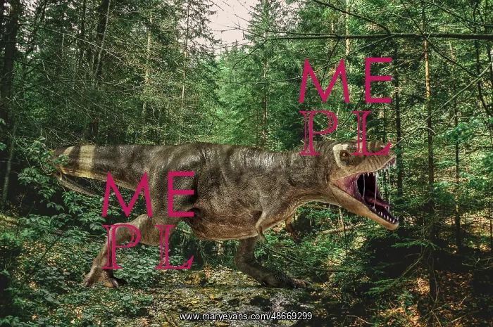 : 3D illustration of a T-rex dinosaur roaring in : 3D illustration of a T-rex dinosaur roaring in