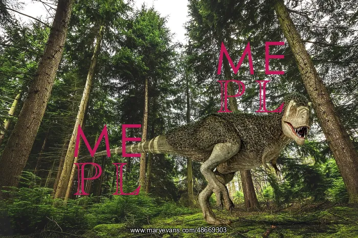 : 3D illustration of a T-Rex with feathers hunting : 3D illustration of a T-Rex with feathers hunting