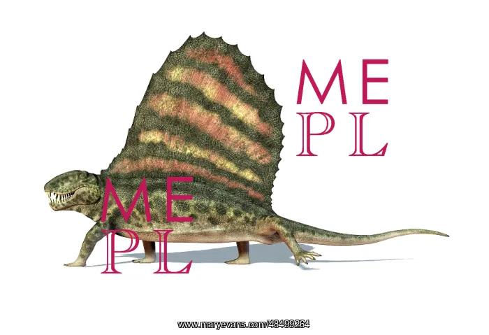 : 3D rendering of a Dimetrodon dinosaur : 3D rendering of a Dimetrodon dinosaur