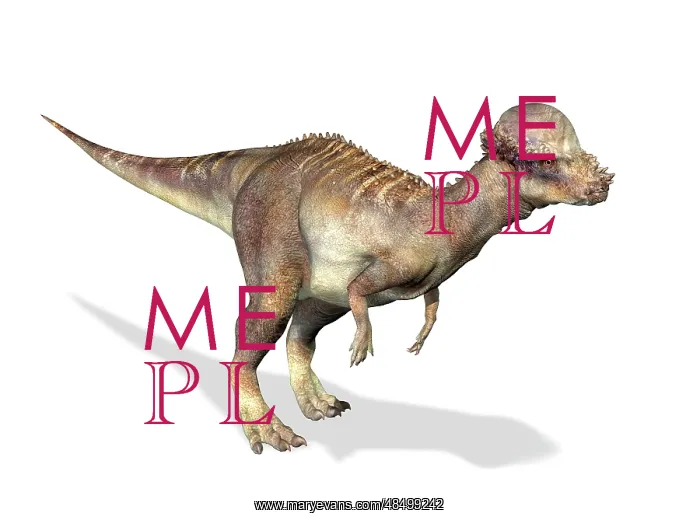 : 3D rendering of a Pachycephalosaurus dinosaur : 3D rendering of a Pachycephalosaurus dinosaur